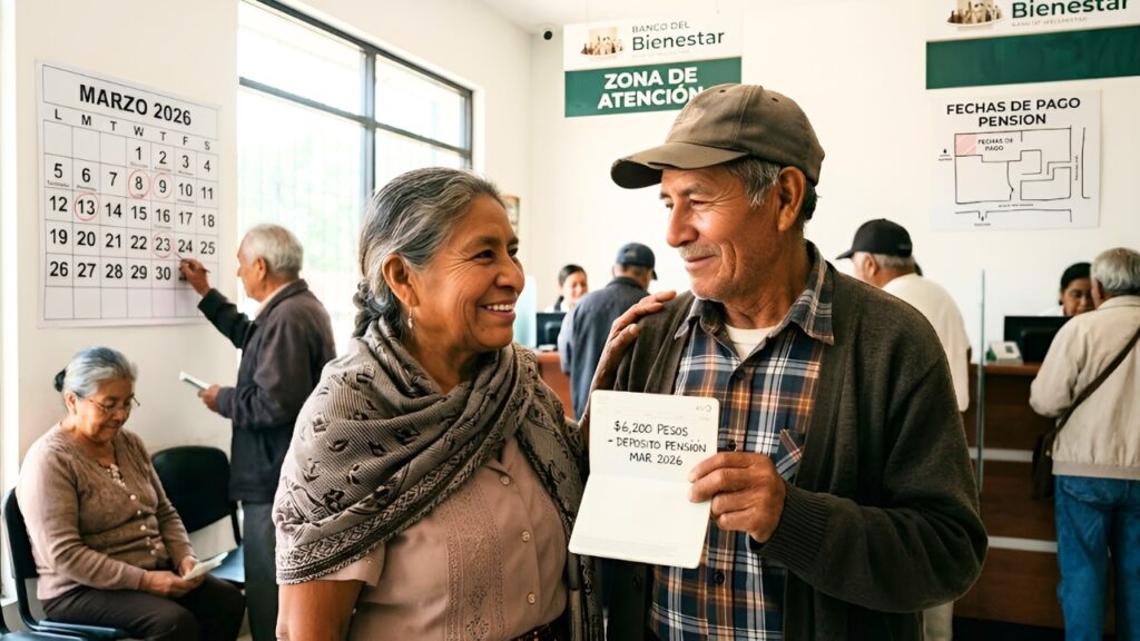 Calendario de Pensiones Marzo 2026 en México: Fechas de Pago de $6,200 para Adultos Mayores y Cómo Verificar tu Depósito